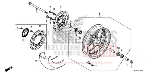 FRONT WHEEL Z125MAK de 2019